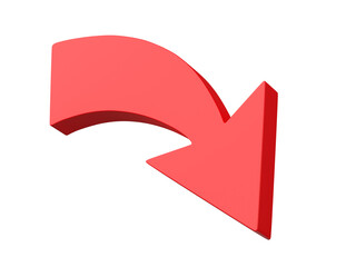 Poster - 3D Arrow icon Isolated on transparent background