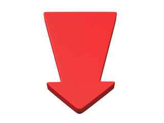 Poster - 3D Arrow icon Isolated on transparent background