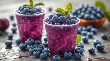 Wall Mural - Blueberry fruit water juice