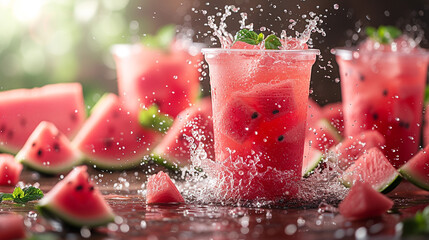 Wall Mural - Watermelon juice drink 