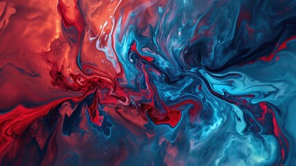 The abstract picture of the two colours between blue and red colour that has been mixing with each other in the form of the ink or liquid to become beautifully view of this abstract picture. AIGX01.