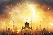 Happy Eid Ul Adha,  | Eid Al Adha Mubarak background design | Abstract stylish Eid Al Adha religious background