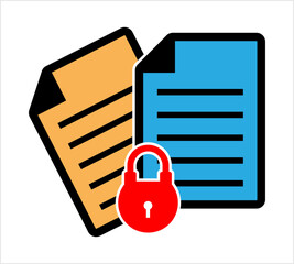 Wall Mural - Locked Document Icon Y_2306002