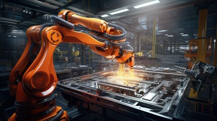 design computer aircraft manufacturing illustration production automation, innovation assembly, robotics simulation design computer aircraft manufacturing