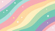 Abstract background with pastel colored stripes and stars. Vector illustration.