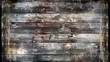 an old wooden wall with a dark, grungy texture. The wood has a weathered look, with dark brown and grey tones. The wall appears to be made of several planks, some of which are nailed to the wall