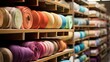 cotton line textile mill illustration silk yarn, dyeing spinning, knitting loom cotton line textile mill