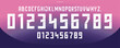 © fabian - font vector team 2024 kit sport style font. retro football style font with lines and points inside. sports style letters and numbers for soccer team