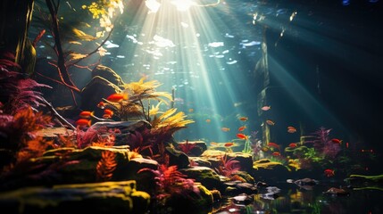 Wall Mural - underwater view of the underwater world