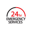 © douengcheun - Emergency services 24 hours icon. Vector illustration