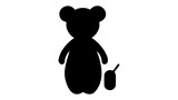 Fototapeta Pokój dzieciecy - silhouette of a bear with honey