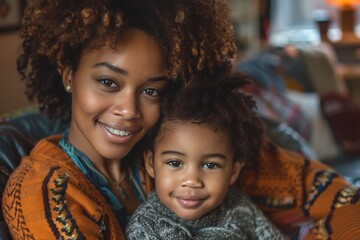 A woman is holding a baby and smiling