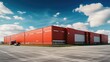 storage logistic warehouse building illustration distribution inventory, supply chain, shipping receiving storage logistic warehouse building