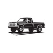 © Wolfe  - Truckin' Tales: Pickup Truck Silhouette Vector Set for Rustic Designs and Country-themed Projects. Pickup truck illustration.