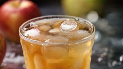 Sticker - glass of cola with ice