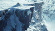 Winter’s Fortress: A Castle atop a Snowy Ridge