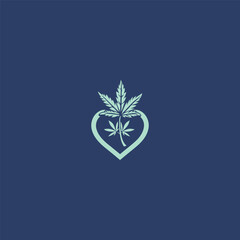 Wall Mural - Cannabis logo design icon vector  template