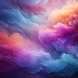 colorful fog limiting visibility, background with clouds, clouds flying at high speed, purple, blue orange clouds, fairytale sky, mixing colorful water vapor