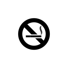 Sticker - No smoking sign icon isolated on transparent background