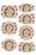 Ascension of Jesus. Religious gift tags in Byzantine style isolated