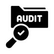 audit glyph icon