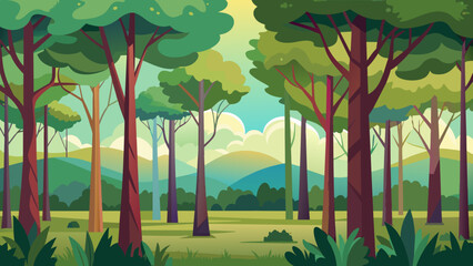 Wall Mural - Orman tree line and svg file