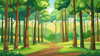 Wall Mural - Orman tree line and svg file