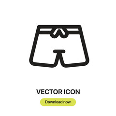 Fototapete - Trunk icon vector. Linear-style sign for mobile concept and web design. Trunk symbol illustration. Pixel vector graphics - Vector.	