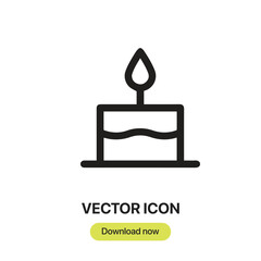 Fototapete - Cake icon vector. Linear-style sign for mobile concept and web design. Cake symbol illustration. Pixel vector graphics - Vector.	