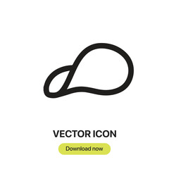 Fototapete - Snack icon vector. Linear-style sign for mobile concept and web design. Snack symbol illustration. Pixel vector graphics - Vector.	