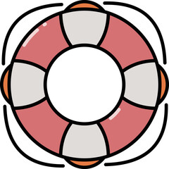 Wall Mural - Lifebuoy line icon