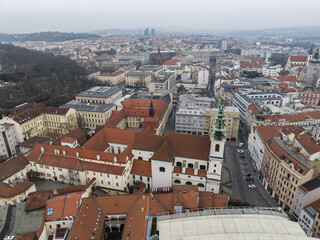 Wall Mural - Aerial view of the city of Brno in the Czech Republic