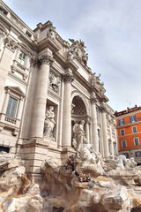 Wall Mural -  View of Trevi Fountain in Rome, Italy