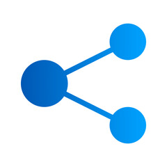 Poster - This is the Share icon from the UX and UI icon collection with an solid gradient style