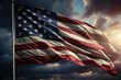 The National flag of America USA flag outdoor Generative AI