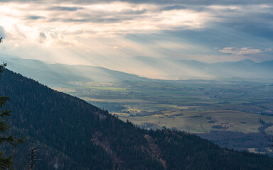 Wall Mural - Mountain Tatras landscape. View from Jasna valley in Low Tatras. Hiking from demenovska valley to Sina peak in Low Tatras, Liptov, Slovakia