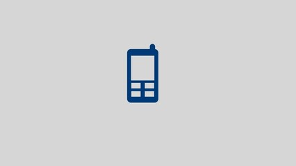 button phone networking icon illustration