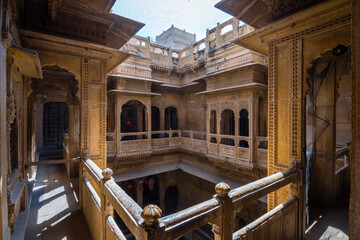 Poster - architecture of traditional haveli house in jaisalmer, india