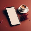 © Mykmicky - Maquette de smartphone vide pour vos pub et autre