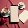 © Mykmicky - Maquette de smartphone vide pour vos pub et autre