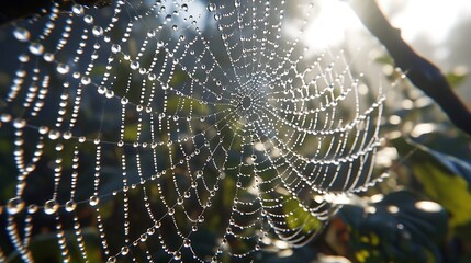 Rain-Kissed Web: Enhancing the Beauty of a Spider's Architecture




