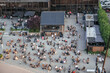 Aerial View of Lively Krakow Cafe Scene