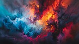 Fototapeta  - Celestial Symphony: The Majestic Sight of a Cosmic Storm Brewing
