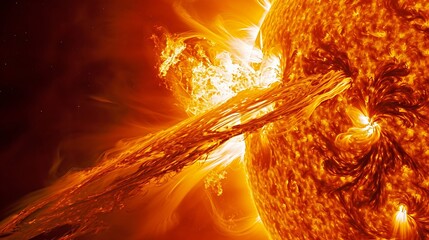 Wall Mural - Solar Symphony: The Mesmerizing Dance of a Solar Prominence
