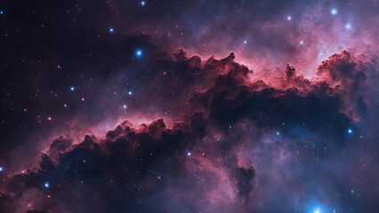 Wall Mural - deep space nebula with stars.