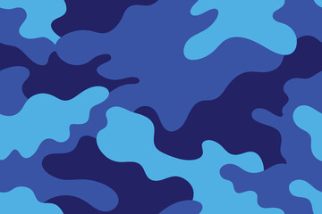 Vector Blue Camouflage Pattern