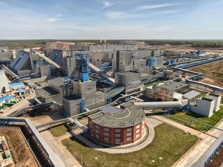 Wall Mural - Big factory of sylvitine ore processing and store production.