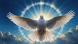 Strahlende Taube als Symbol des Heiligen Geistes im christlichen Glauben