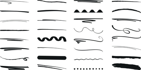 Wall Mural - underline vector set