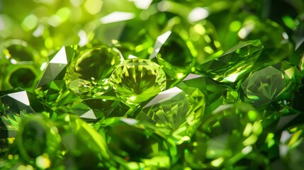 Wall Mural - Beautiful green peridot loose background